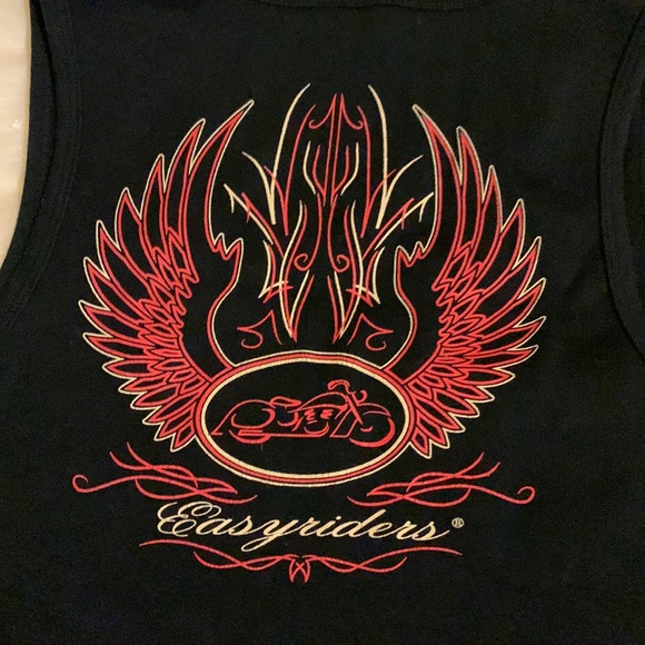 Easyriders Easy Riders black sleeveless biker muscle tank top shirt S M L - Picture 3 of 9
